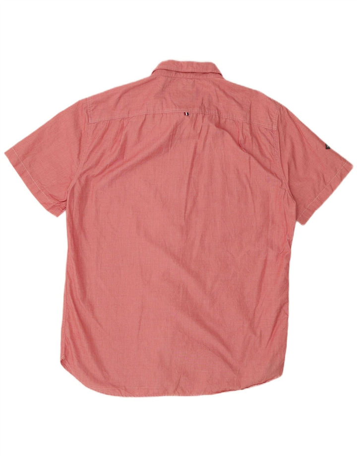 SUPERDRY Camisa clásica moderna de manga corta para hombre 2XL Algodón rojo