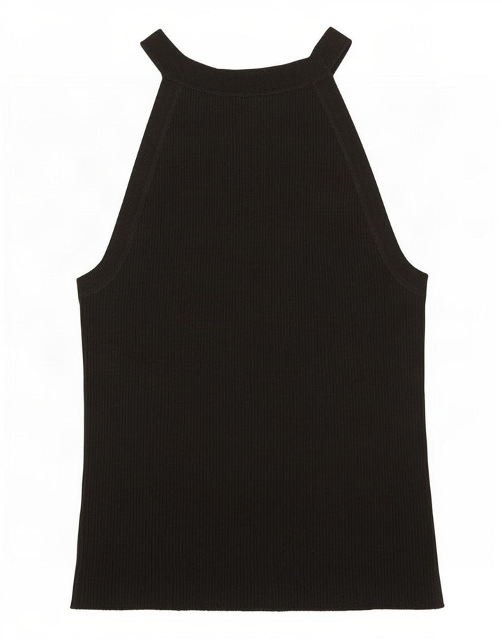 Zara Mujer Halter Top UK 8 Small Negro