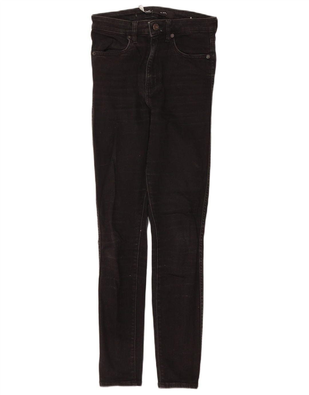 LEE Vaqueros ajustados de tiro alto para mujer, talla 9, mediano, W24 L27, algodón negro