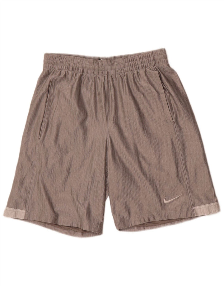 Nike - Pantalones cortos deportivos para hombre, talla pequeña, poliéster gris
