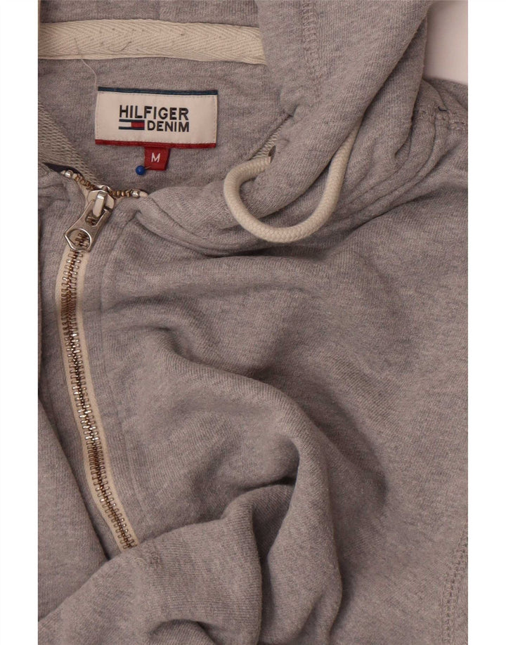 Tommy Hilfiger Suéter con capucha y cremallera para hombre Gris medio