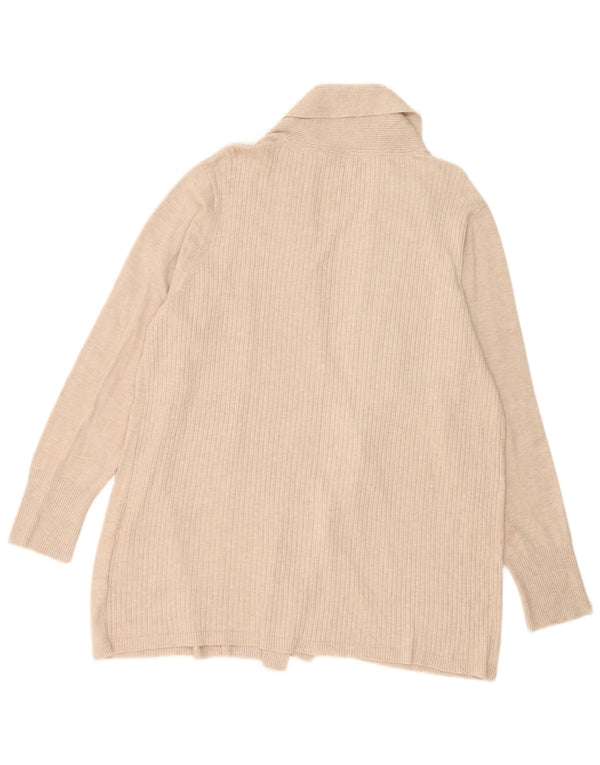 M&Co Suéter tipo cárdigan abierto largo para mujer UK 20 2XL Viscosa beige