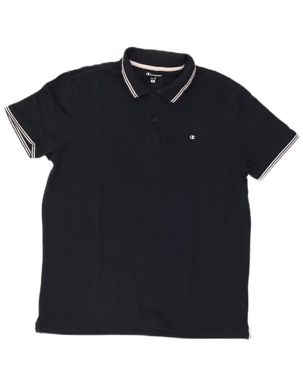 Champion Polo de ajuste fácil para hombre, talla 2XL, algodón azul marino