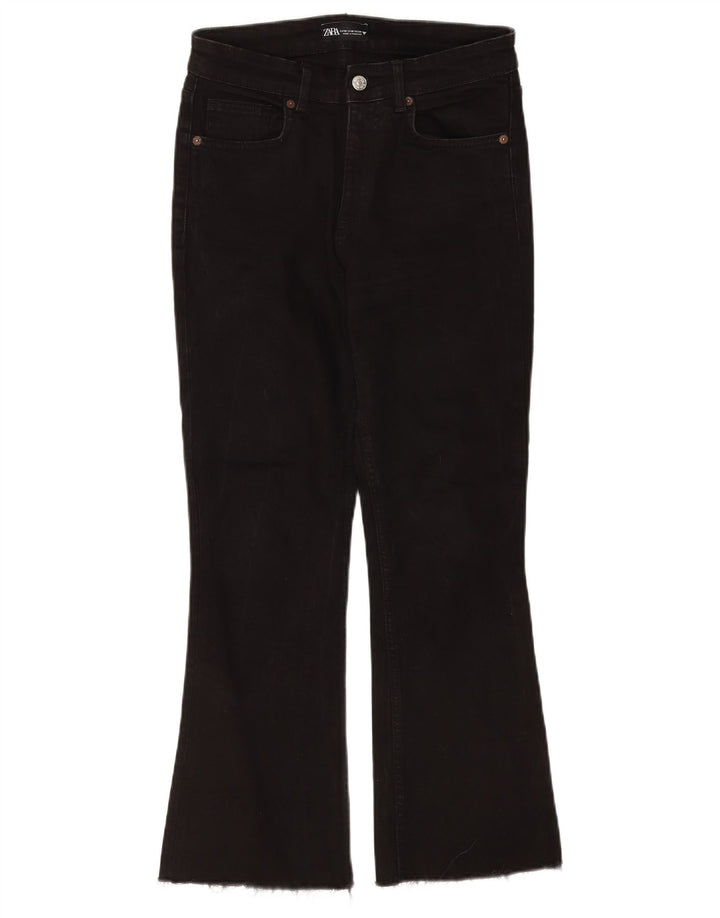 Zara Jeans Acampanados Para Mujer EU 38 Small W28 L26 Algodón Negro