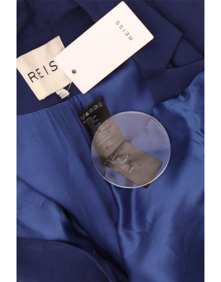 Reiss Chaqueta tipo blazer con 1 botón para mujer UK 8 Small Viscosa azul