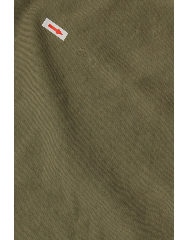 ADIDAS Mujer Crop Oversize Sudadera Jumper UK 14 Grande Caqui Algodón