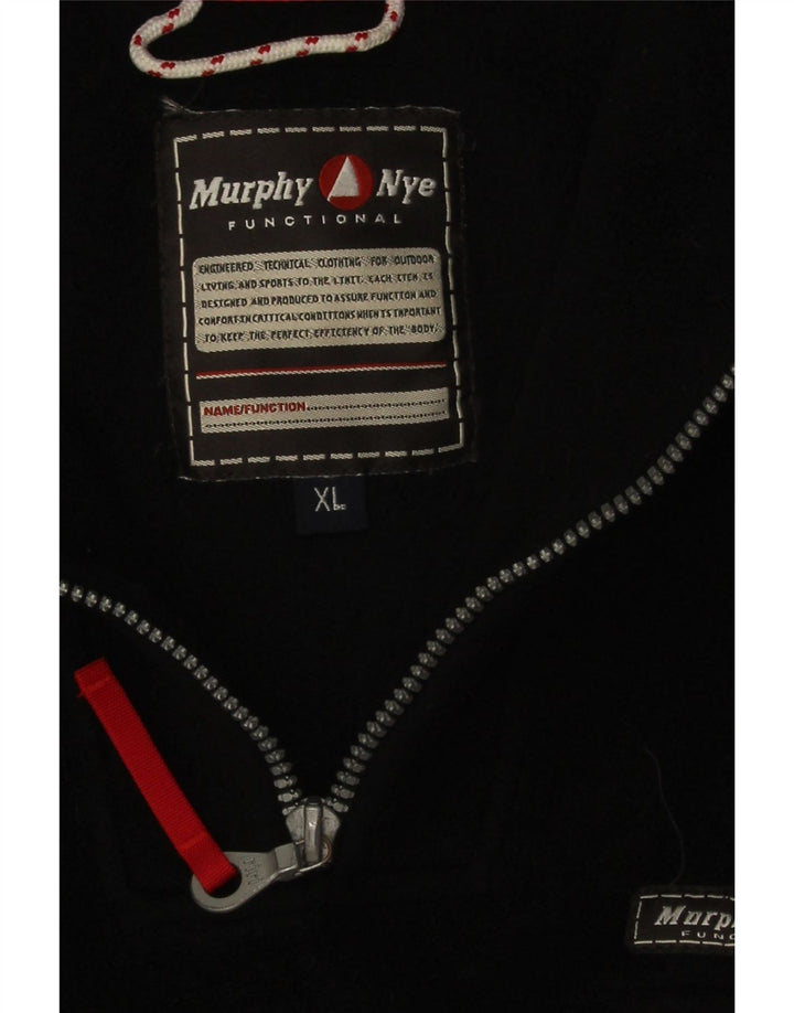 Murphy & Nye Jersey de forro polar con cuello y cremallera para hombre XL Poliéster negro