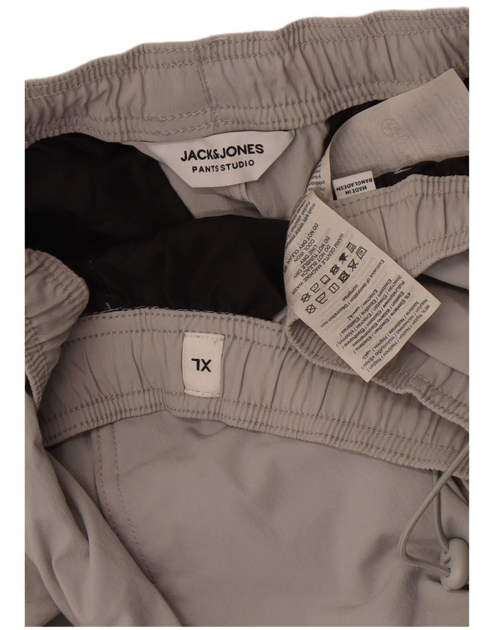 Jack & Jones Hombre Cargo Chándal Pantalón XL Nylon Gris