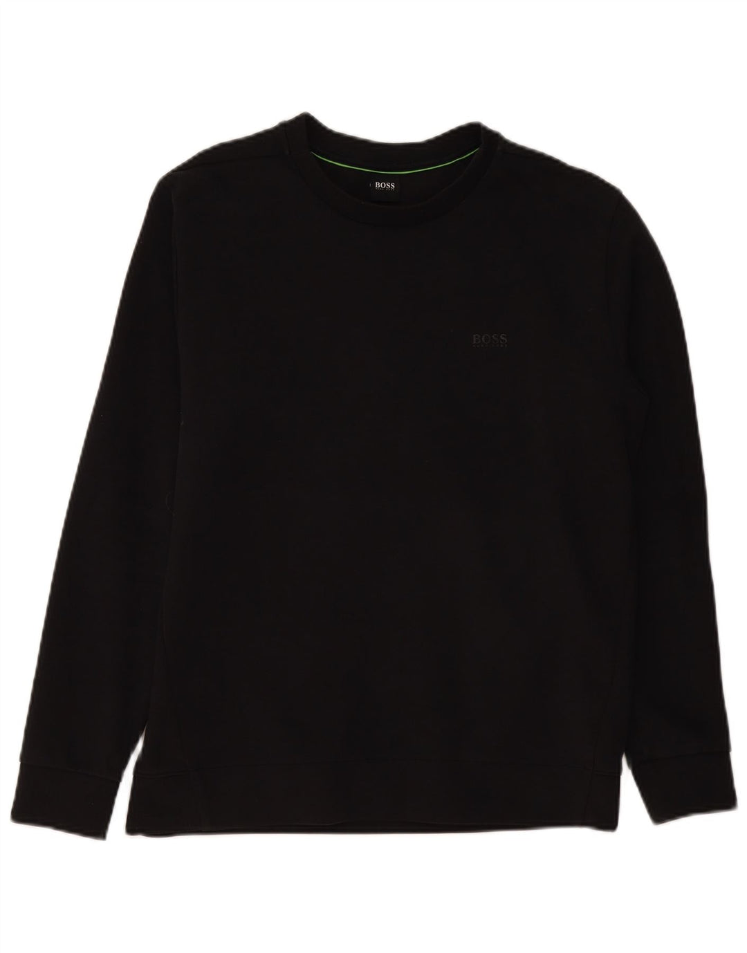Hugo Boss Hombre Sudadera Jumper Grande Poliéster Negro