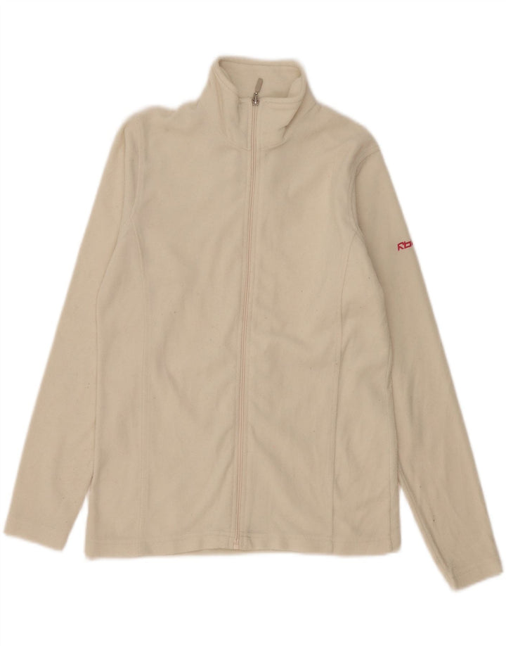 Reebok Chaqueta polar para mujer UK 10 Small Off White Poliéster