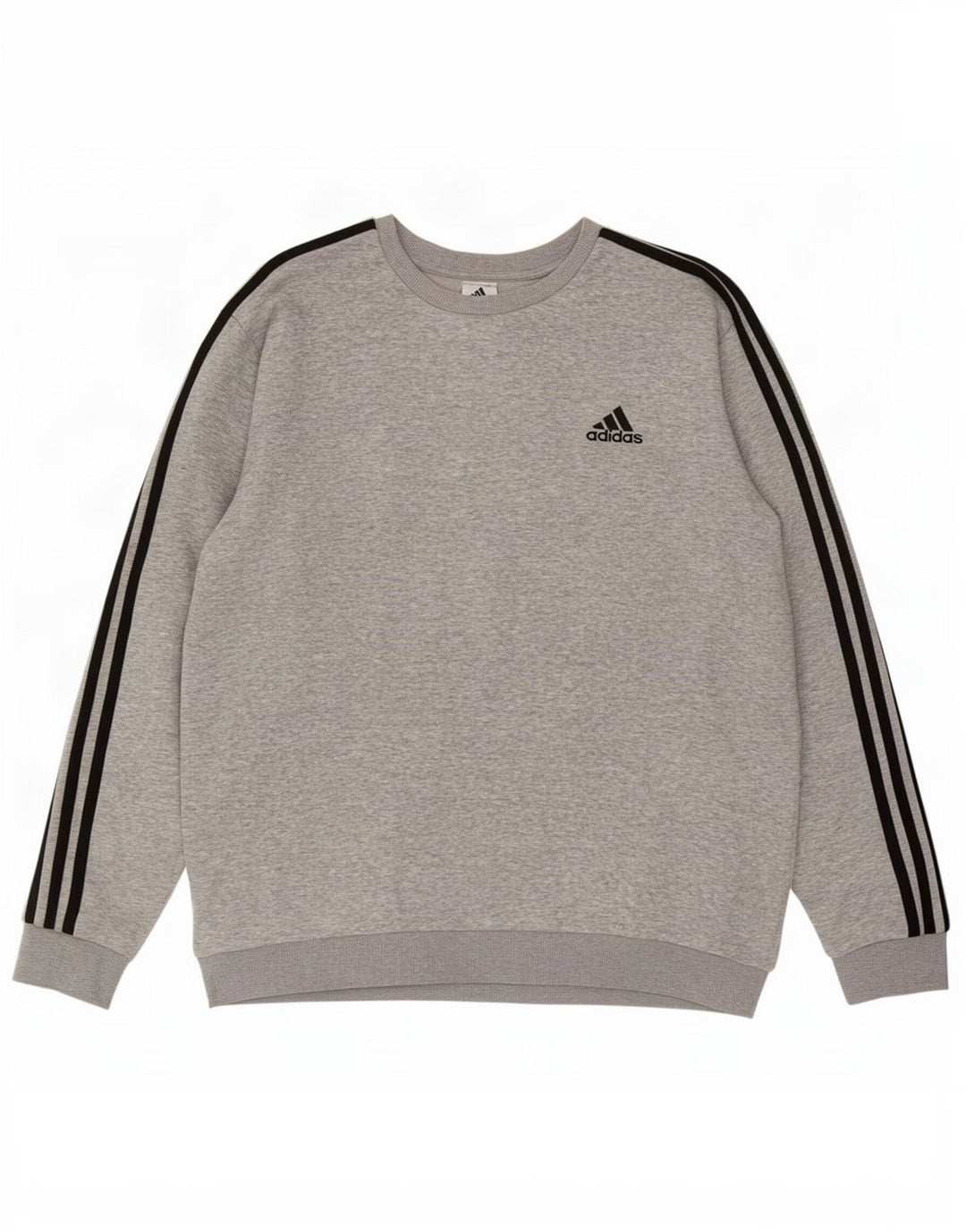 Adidas Hombre Sudadera Jumper XL Gris Algodón Moteado