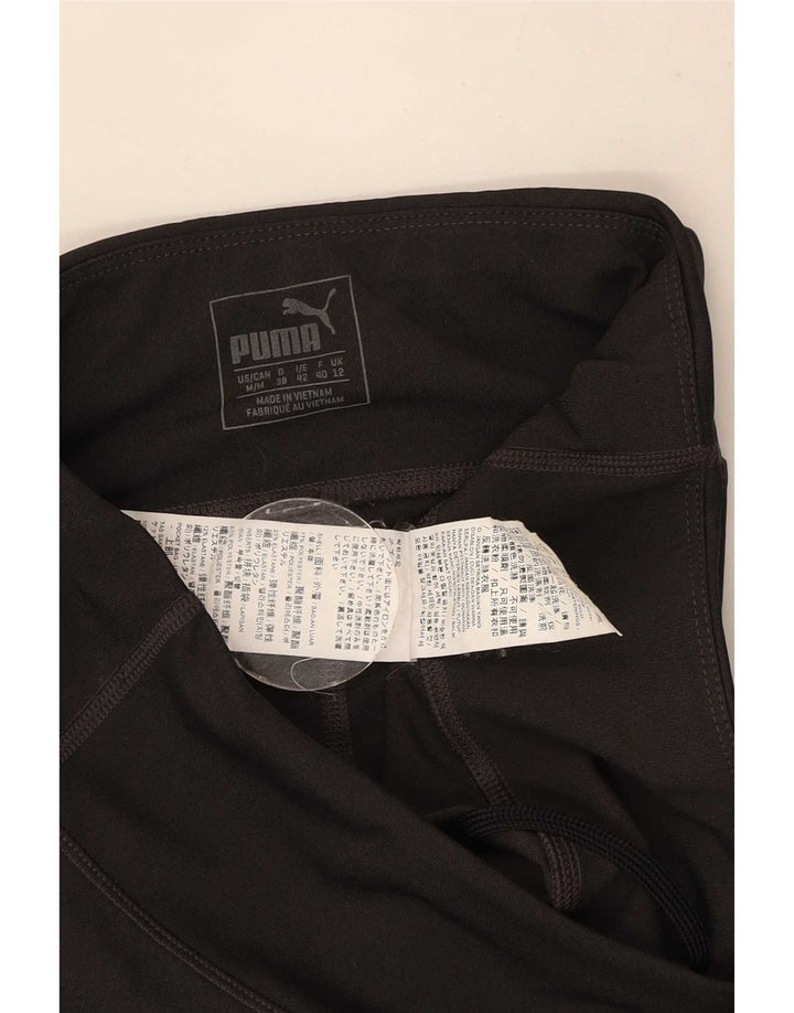 Puma Leggings para mujer UK 12 Mediano Negro Poliéster