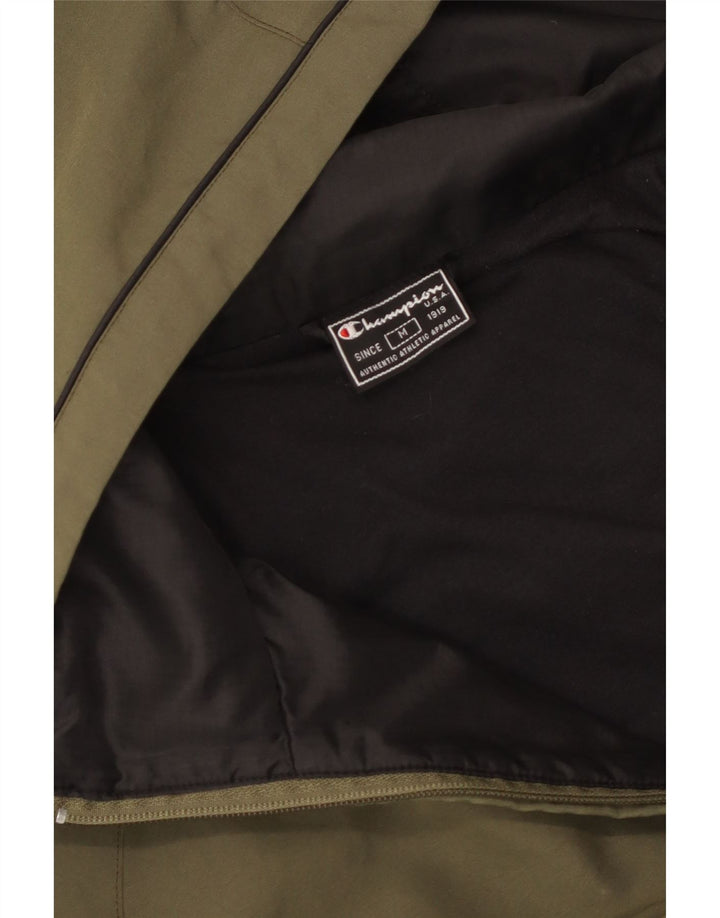 Champion Chaqueta cortavientos con capucha para hombre UK 38 Medium Khaki Colorblock