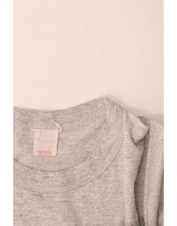 Champion Camiseta para hombre Top Small de algodón moteado gris