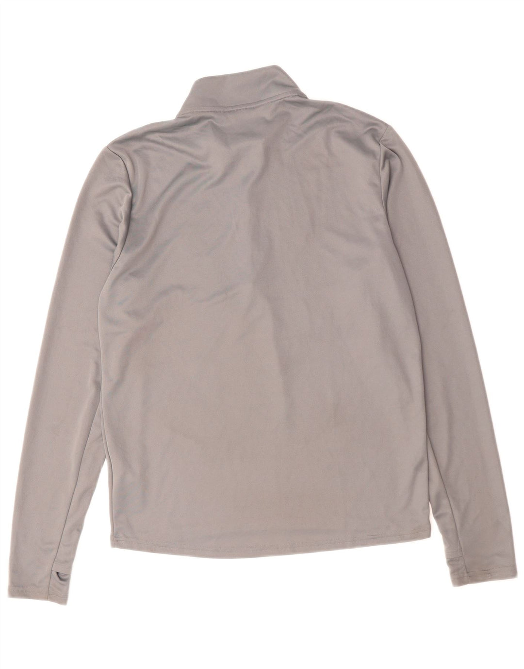 NIKE Hombre Dri Fit Zip Neck Jersey Chándal Top Pequeño Gris Poliéster