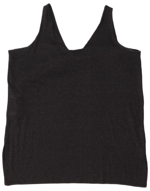 Marks & Spencer Vestido túnica sin mangas para mujer UK 24 4XL Poliéster negro