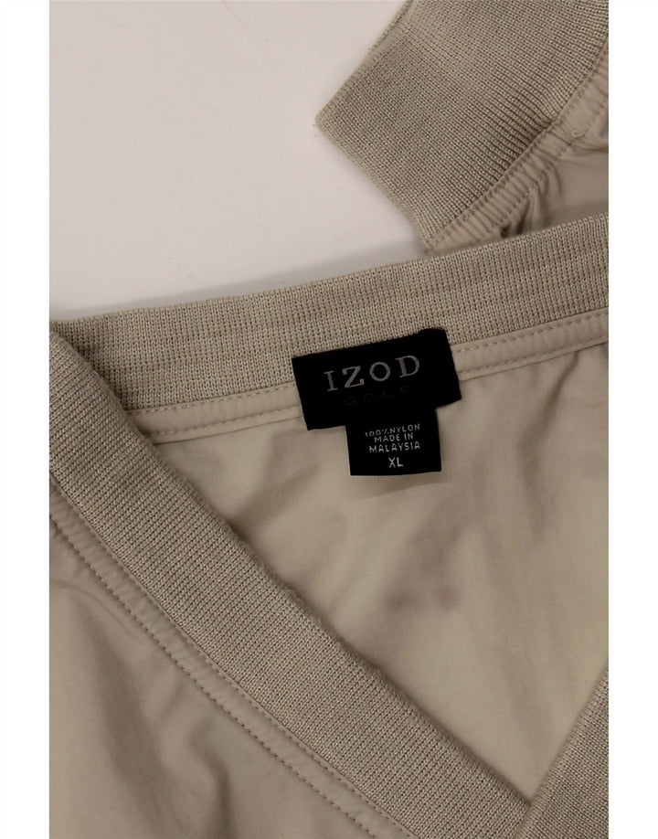 Izod Mens Loose Fit Jersey Chándal Top XL Nylon Gris