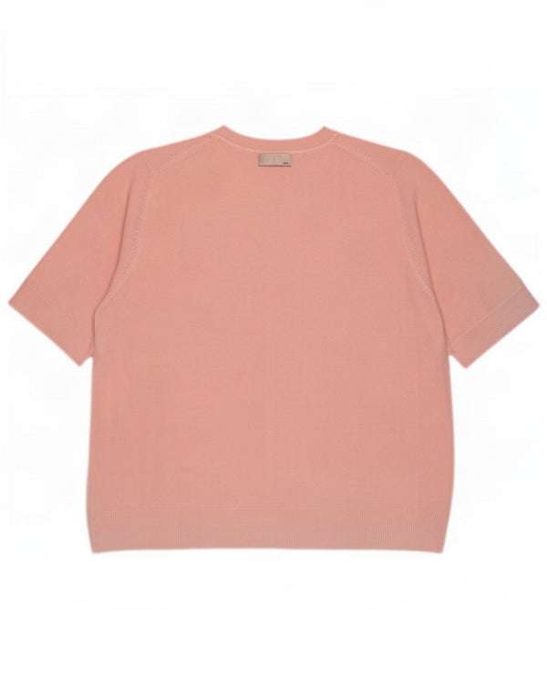 Marks & Spencer Jersey de Manga Corta con Cuello Redondo para Mujer UK 24 4XL Rosa