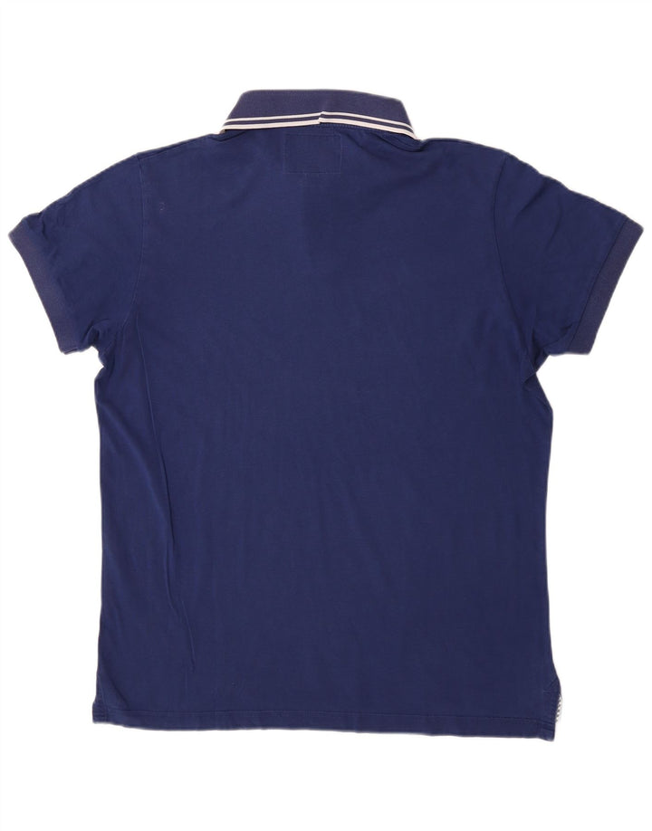 Woolrich Polo para hombre grande de algodón azul marino