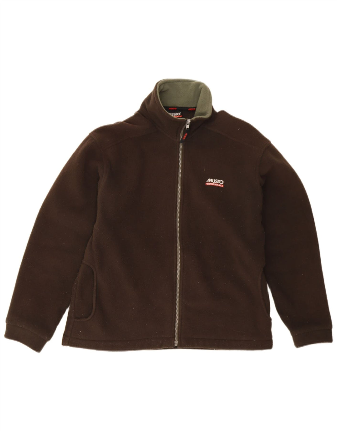 Musto Chaqueta polar para mujer UK 12 Poliéster marrón medio