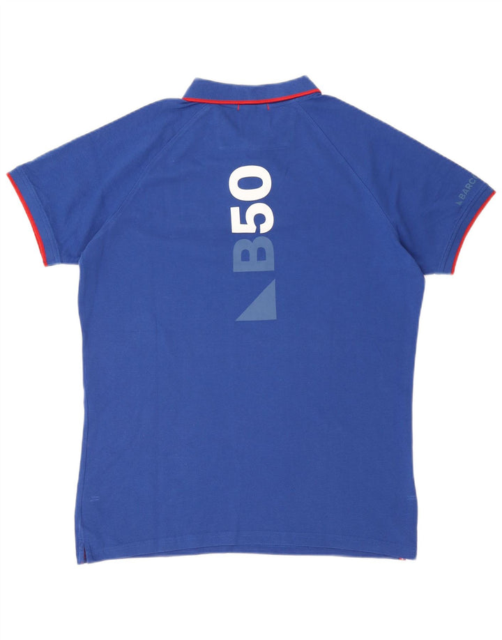 Slam Polo Gráfico Hombre XL Algodón Azul