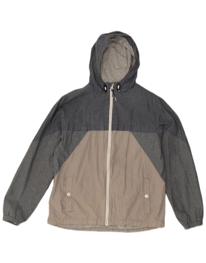 Marks & Spencer Chaqueta cortavientos con capucha para niños 12-13 años Bloque de color gris
