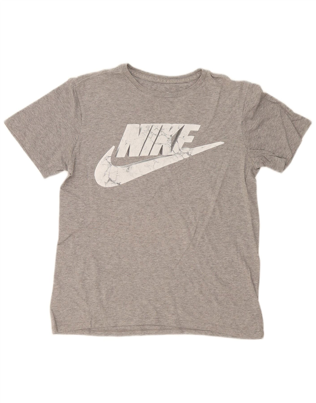 Nike Camiseta con gráfico de corte atlético para hombre Top pequeño gris moteado