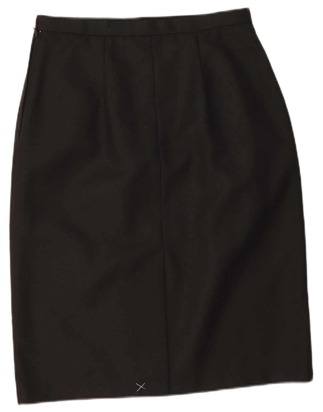 Falda lápiz vintage para mujer Reino Unido 14 Mediana W28 Poliéster negro