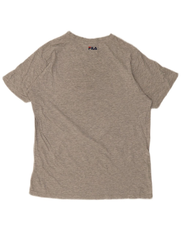Fila Camiseta gráfica para hombre Top gris medio moteado
