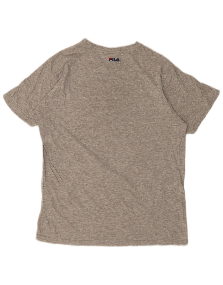 Fila Camiseta gráfica para hombre Top gris medio moteado