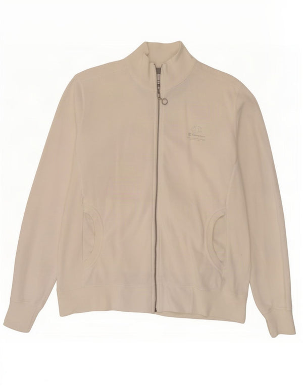 Champion Chaqueta de chándal de fácil ajuste para mujer UK 46 Large White Cotton