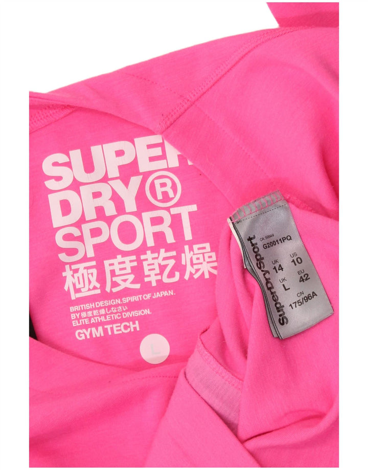 SUPERDRY Sudadera tipo jersey para mujer UK 44 Grande Poliéster rosa