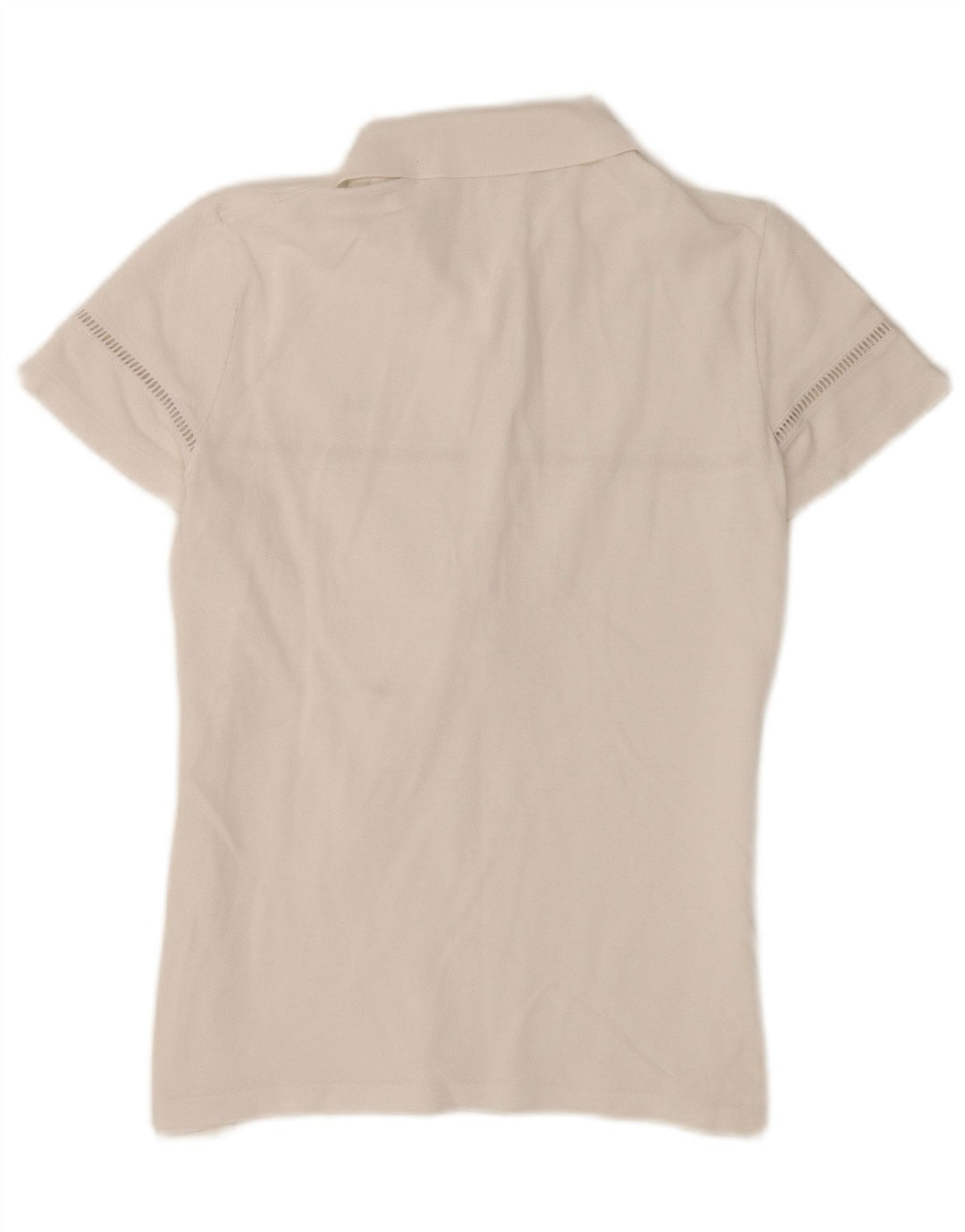 Polo Lacoste Regular Para Mujer Talla 40 Mediano Blanco