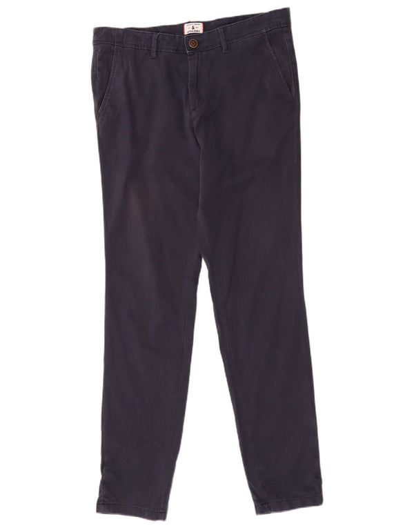 Jack & Jones Mens Slim Chino Pantalones W32 L32 Azul Marino Algodón