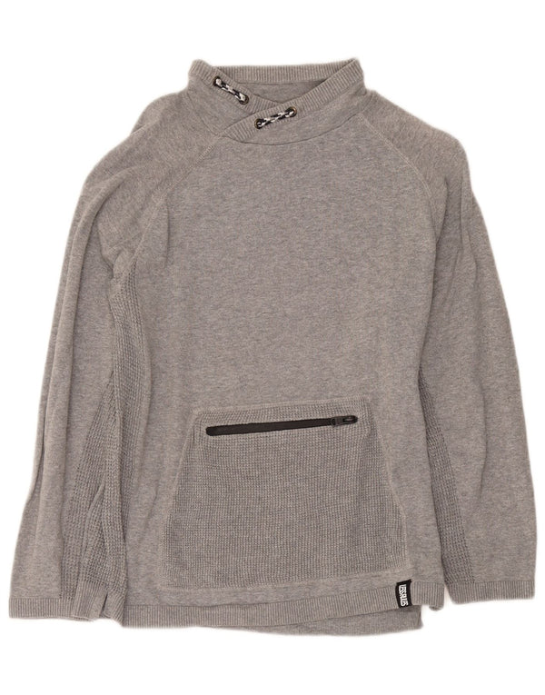 Zara Jersey Niña Cuello Alto 13-14 Años Gris Algodón