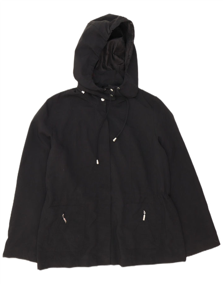 Marks & Spencer Chaqueta Cortavientos con Capucha para Mujer UK 46 Grande Negro