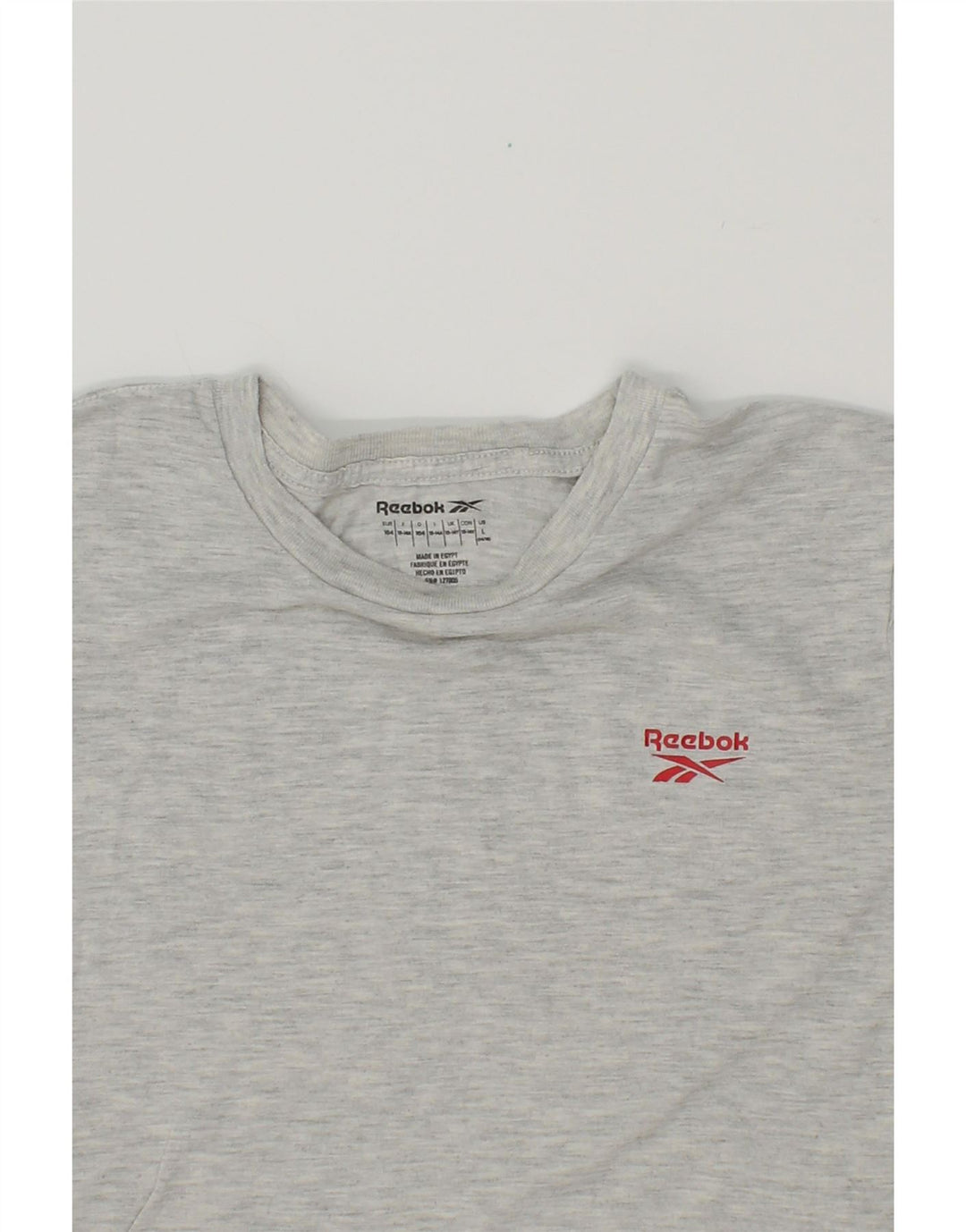 REEBOK Boys T-Shirt Top 13-14 Years Grey Cotton Vintage Reebok and Second-Hand Reebok from Messina Hembry 