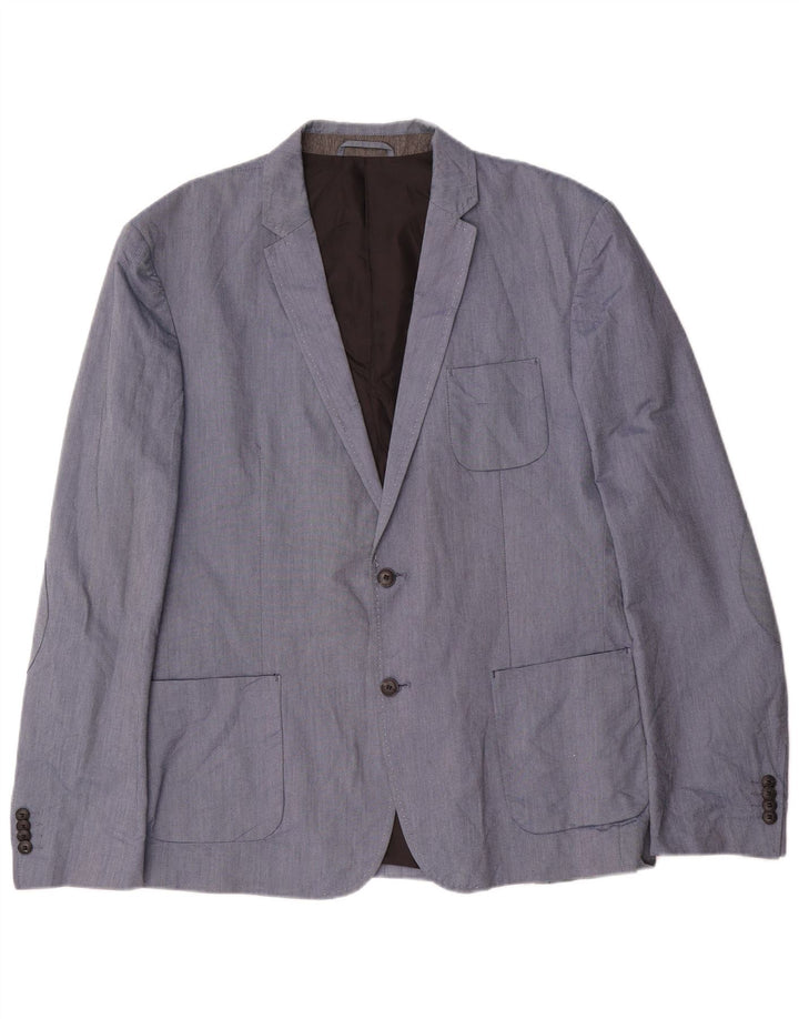 Jack & Jones Chaqueta tipo blazer de 2 botones para hombre IT 56 3XL Algodón azul