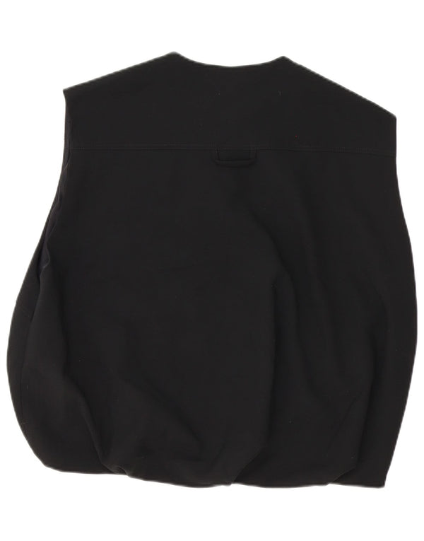 Zara Mujer Chaleco Extragrande UK 44 Mediano Negro