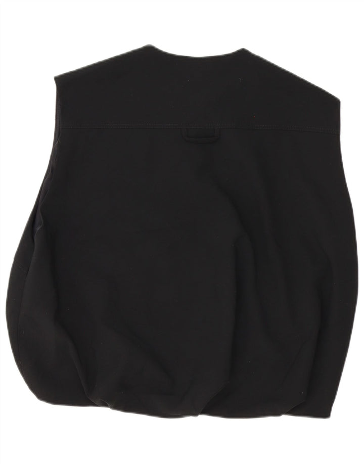Zara Mujer Chaleco Extragrande UK 44 Mediano Negro
