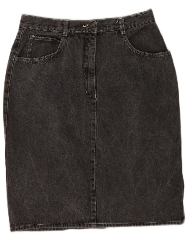 Falda vaquera vintage para mujer IT 42 Mediana W28 Algodón gris