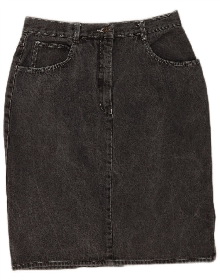 Falda vaquera vintage para mujer IT 42 Mediana W28 Algodón gris