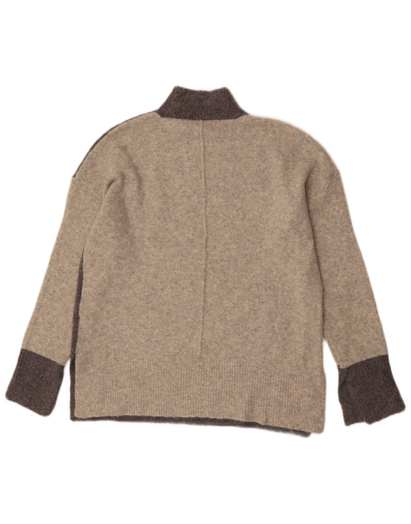 Marks & Spencer Jersey con cuello alto para mujer, talla 44, color gris medio