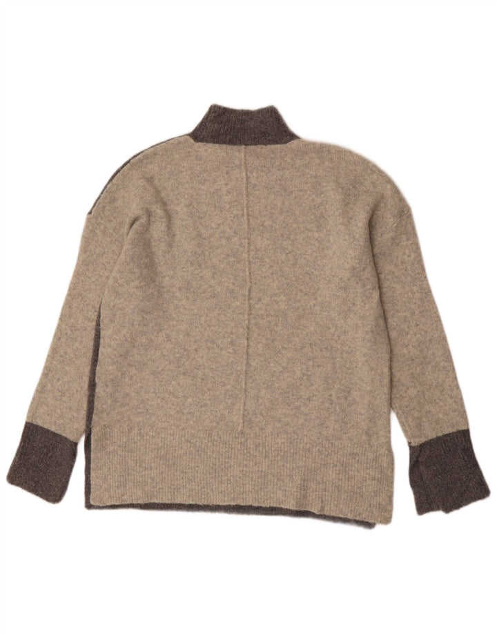 Marks & Spencer Jersey con cuello alto para mujer, talla 44, color gris medio