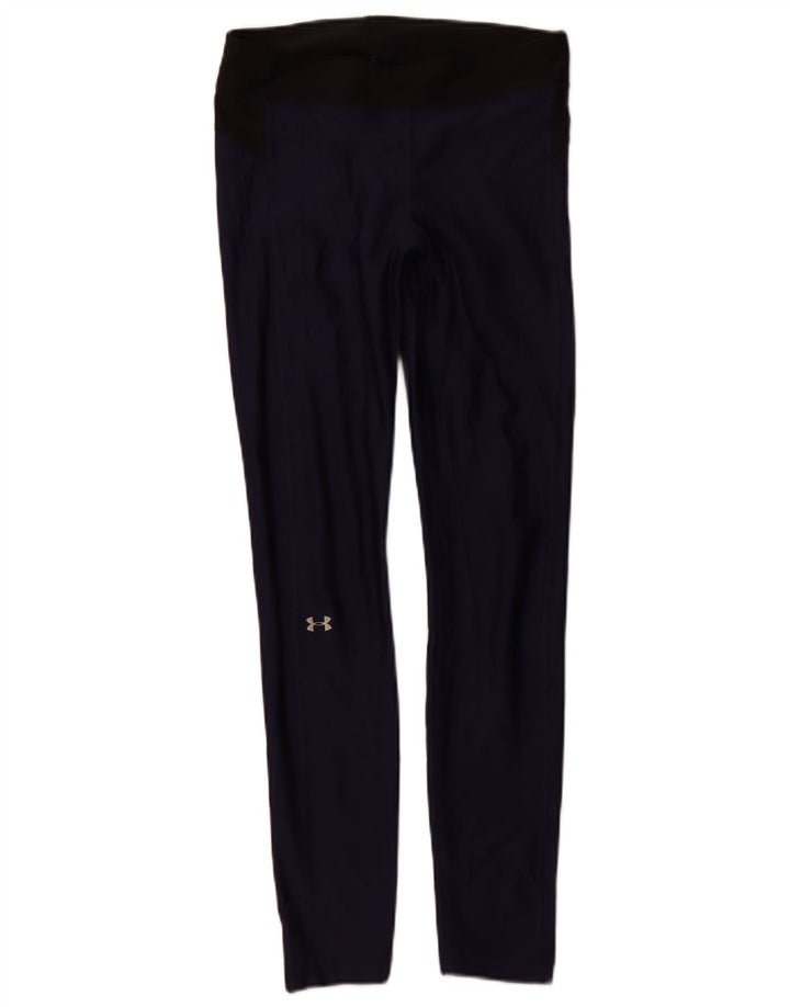 UNDER ARMOUR Leggings para mujer Reino Unido 10 Pequeño Azul marino