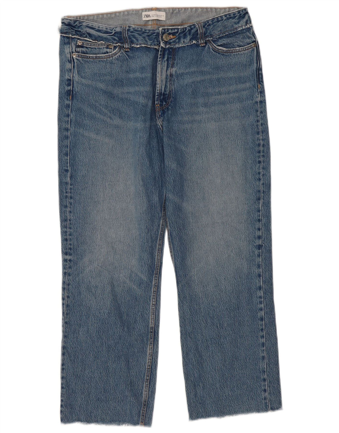 Zara Jeans Rectos Mujer EU 42 Large W32 L27 Azul