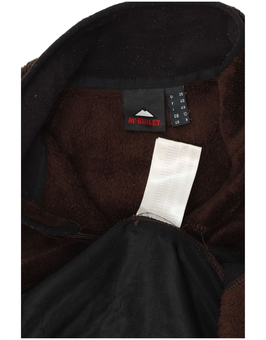 McKinley Chaqueta polar gráfica para mujer Reino Unido 42 Marrón medio Colorblock