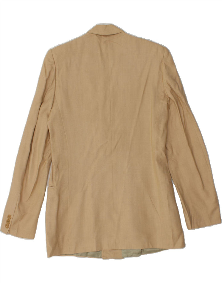 ALTA MODA Womens Double Breasted Blazer Jacket IT 46 Large Beige Viscose Vintage Alta Moda and Second-Hand Alta Moda from Messina Hembry 