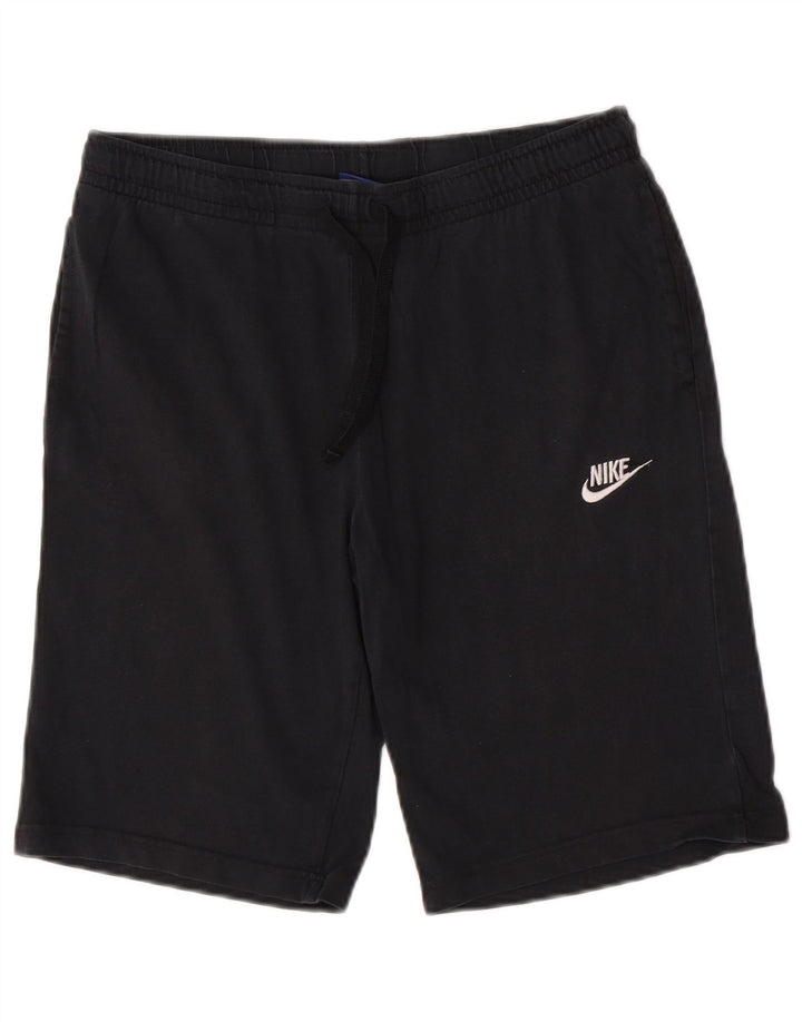 Pantalones cortos deportivos Nike para hombre de algodón negro mediano