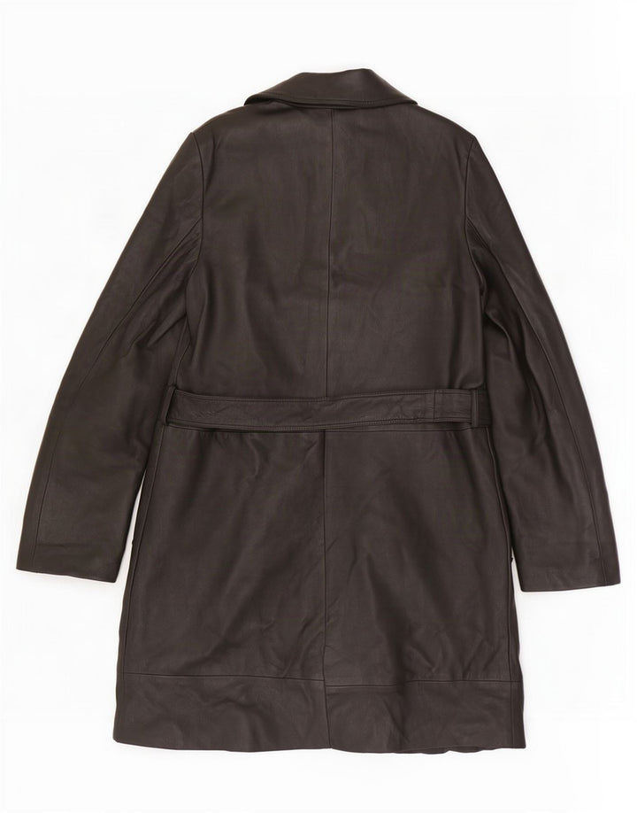 Conbipel Abrigo de cuero Free Heron para mujer IT 42 Medium Black